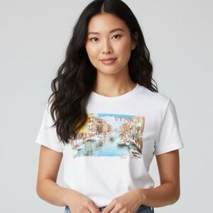 Universal Thread White Venice Graphic Tee